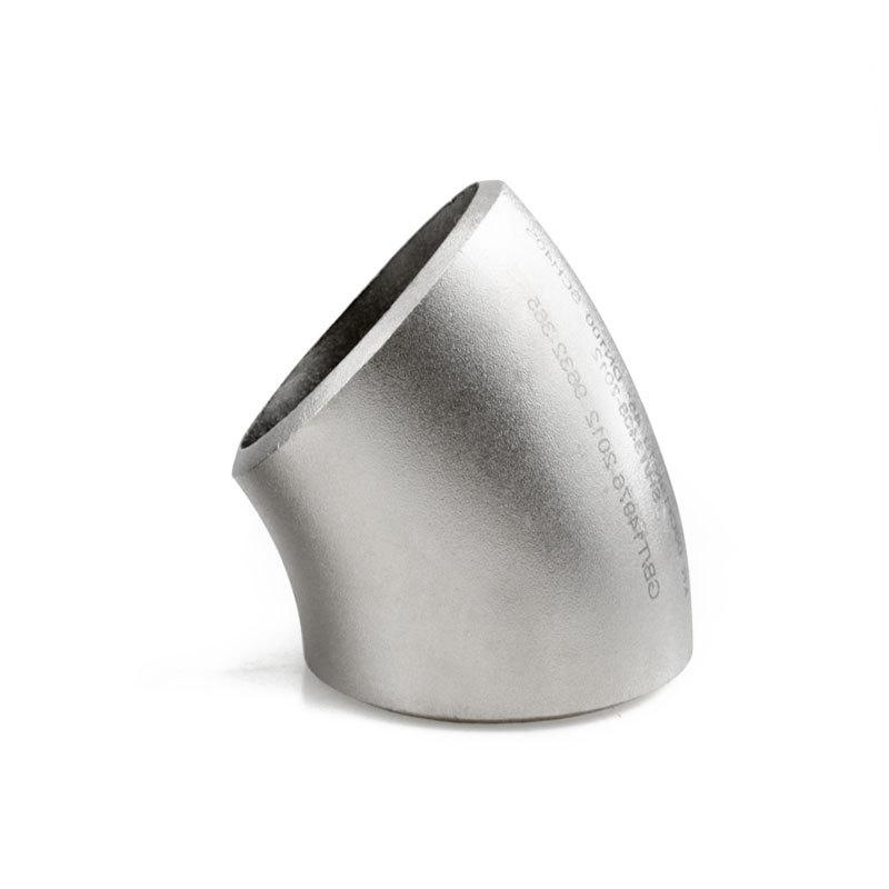 팔꿈치 45 ° 엉덩이 용접 40S 316 스테인레스 스틸 튜브 피팅 안전하고 누출이 없습니다.